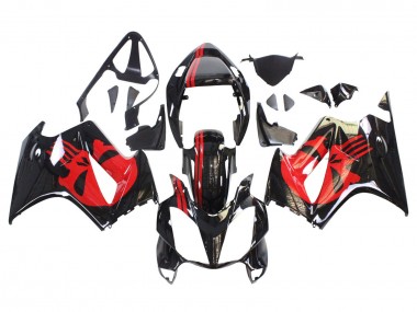 Meilleurs Carénages Moto Honda VFR 800 2002-2013 - Noir Brillant Rouge