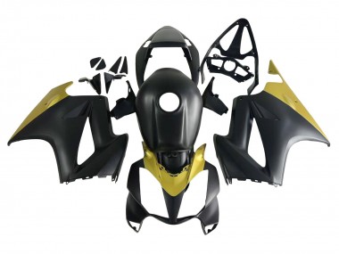 Meilleurs Carénages Moto Honda VFR 800 2002-2013 - Jaune Noir Mat