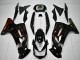 Carénages Moto Kawasaki EX650 2006-2008 - Noir Brillant Rouge Flamme