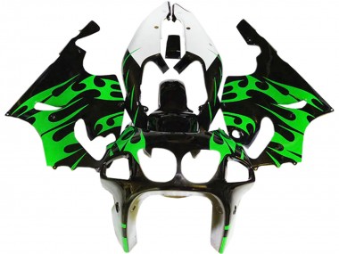 Meilleurs Carénages Moto Kawasaki ZX7R 1996-2003 - Vert Noir Brillant Blanc