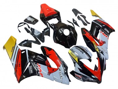 Meilleurs Carénages Moto Honda CBR1000RR 2004-2005 - Jaune Rouge Blanc Glossy Red Bull Repsol HRC