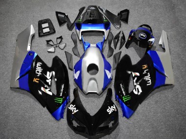 Meilleurs Carénages Moto Honda CBR1000RR 2004-2005 - Argent Bleu Noir Brillant Vert Monstre Sky
