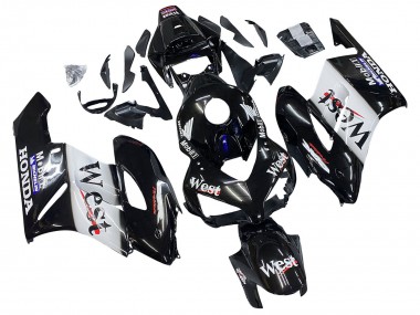 Meilleurs Carénages Moto Honda CBR1000RR 2004-2005 - Noir Brillant Blanc West