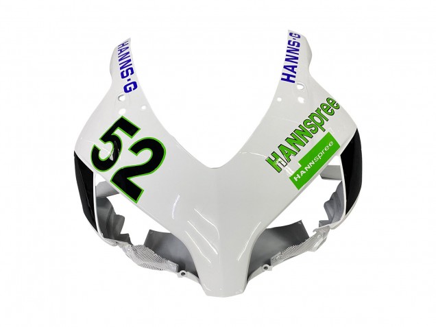 Carénages Moto Honda CBR1000RR 2004-2005 - Blanc Vert Noir Brillant Hannspree 52