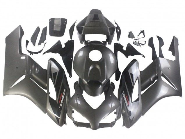 Carénages Moto Honda CBR1000RR 2004-2005 - Gris Brillant Noir Brillant