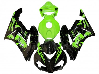 Meilleurs Carénages Moto Honda CBR1000RR 2004-2005 - Vert Noir Brillant