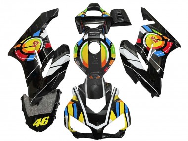 Meilleurs Carénages Moto Honda CBR1000RR 2004-2005 - Jaune Bleu Rouge Noir Brillant Roue Chromatique 46