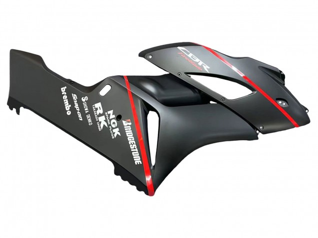 Carénages Moto Honda CBR1000RR 2004-2005 - Noir Brillant Gris Brillant Rouge Bande