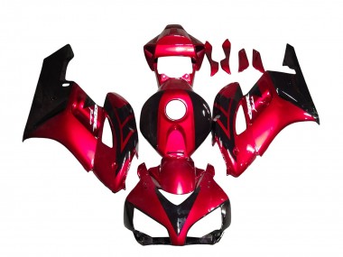 Meilleurs Carénages Moto Honda CBR1000RR 2004-2005 - Rouge Noir Brillant Bande