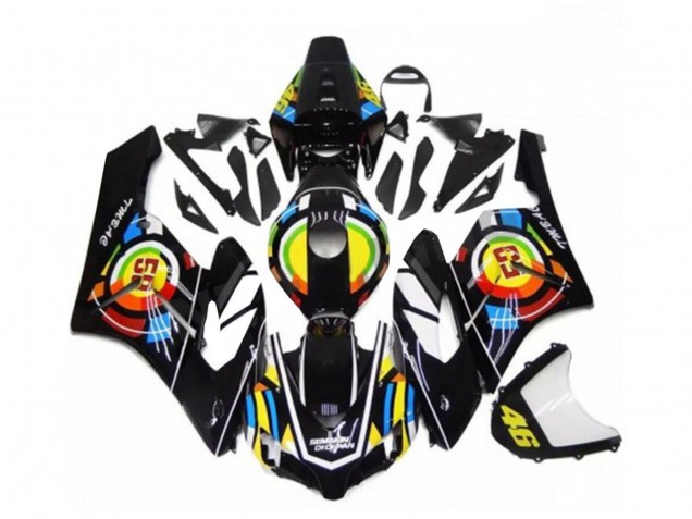 Carénages Moto Honda CBR1000RR 2004-2005 - Noir Brillant Jaune Vert Rouge 46