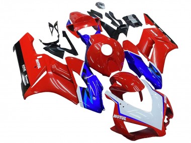 Meilleurs Carénages Moto Honda CBR1000RR 2004-2005 - Rouge Bleu Blanc Noir Motul