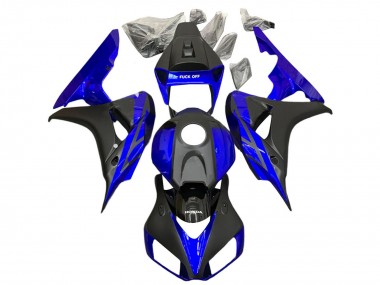 Meilleurs Carénages Moto Honda CBR1000RR 2006-2007 - Bleu Noir Mat