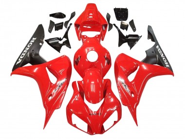 Meilleurs Carénages Moto Honda CBR1000RR 2006-2007 - Rouge Noir Mat