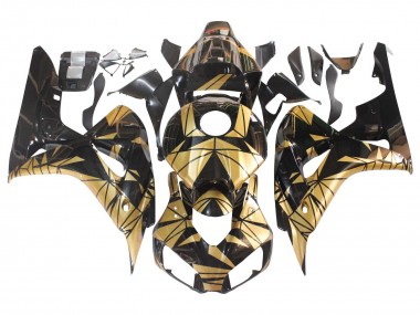 Meilleurs Carénages Moto Honda CBR1000RR 2006-2007 - Or Noir Brillant