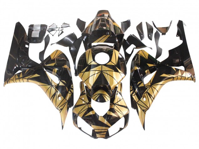 Carénages Moto Honda CBR1000RR 2006-2007 - Or Noir Brillant