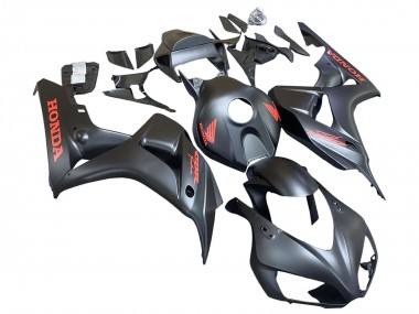 Meilleurs Carénages Moto Honda CBR1000RR 2006-2007 - Noir Mat Rouge Décalque