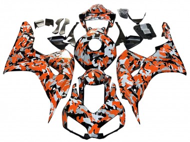 Meilleurs Carénages Moto Honda CBR1000RR 2006-2007 - Noir Orange Argent Camouflage