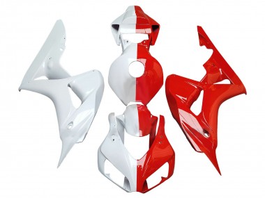 Meilleurs Carénages Moto Honda CBR1000RR 2006-2007 - Blanc Rouge Diviser