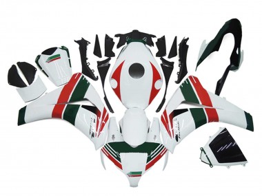 Meilleurs Carénages Moto Honda CBR1000RR 2008-2011 - Blanc Rouge Vert Foncé