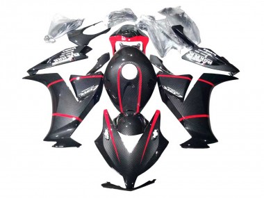 Meilleurs Carénages Moto Honda CBR1000RR 2012-2016 - Noir Fibre de Carbone Rouge