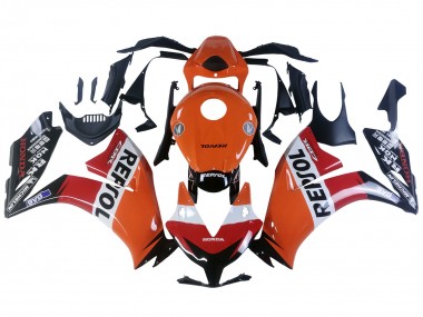Meilleurs Carénages Moto Honda CBR1000RR 2012-2016 - Orange Blanc Rouge Repsol
