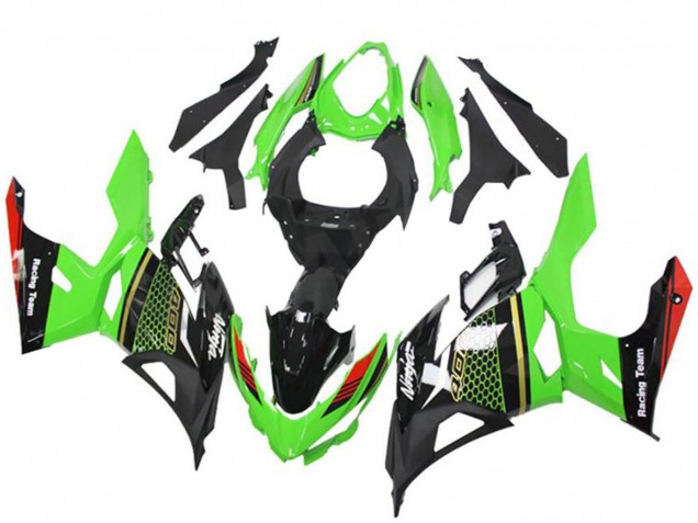 Carénages Moto Kawasaki EX400 2018-2024 - Vert Rouge Noir Rayon de Miel