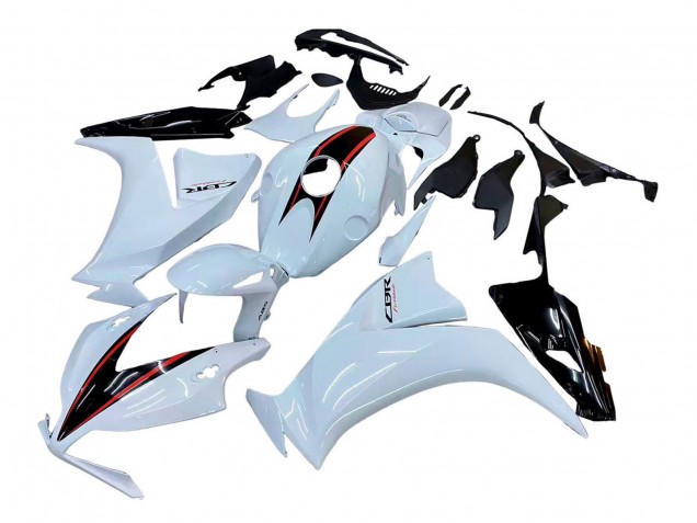 Carénages Moto Honda CBR1000RR 2012-2016 - Blanc Noir Brillant
