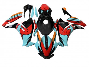 Meilleurs Carénages Moto Honda CBR1000RR 2012-2016 - Rouge Bleu Clair Noir Brillant