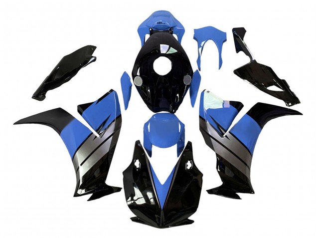 Carénages Moto Honda CBR1000RR 2012-2016 - Bleu Clair Argent Noir Brillant
