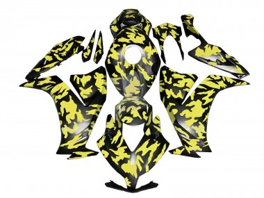 Meilleurs Carénages Moto Honda CBR1000RR 2012-2016 - Jaune Gris Noir Camouflage