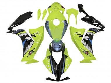 Meilleurs Carénages Moto Honda CBR1000RR 2012-2016 - Vert Clair Bleu Noir Brillant Requin