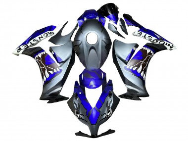 Meilleurs Carénages Moto Honda CBR1000RR 2012-2016 - Bleu Gris Noir Mat Requin