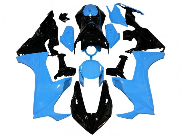 Carénages Moto Honda CBR1000RR 2017-2024 - Bleu Noir Brillant