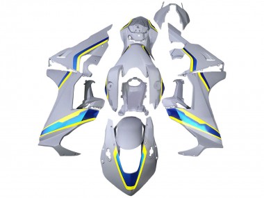 Meilleurs Carénages Moto Honda CBR1000RR 2017-2023 - Blanc Bleu Jaune