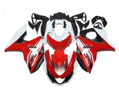 Meilleurs Kits Carénage Moto ABS Suzuki GSXR 1000 2009-2016 - Blanc Rouge Noir