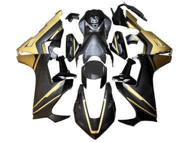 Meilleurs Carénage Moto Honda CBR1000RR 2017-2023 - Or Noir Mat