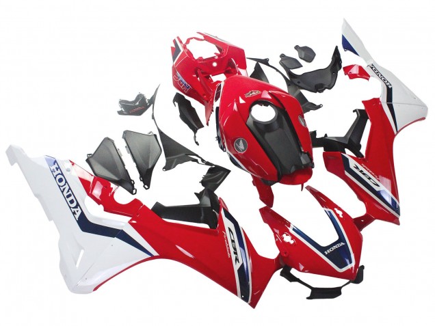 Carénages Moto Honda CBR1000RR 2017-2023 - Blanc Rouge Bleu Foncé Fireblade