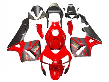 Meilleurs Carénages Moto Honda CBR600RR 2003-2004 - Rouge Noir Mat Courses