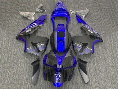 Meilleurs Carénages Moto Honda CBR600RR 2003-2004 - Bleu Noir Mat