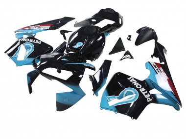Meilleurs Carénages Moto Honda CBR600RR 2003-2004 - Bleu Clair Rouge Noir Brillant Dunlop