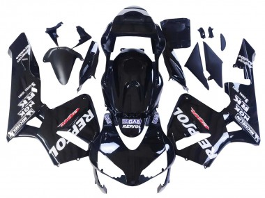 Meilleurs Carénages Moto Honda CBR600RR 2003-2004 - Noir Brillant Blanc Repsol