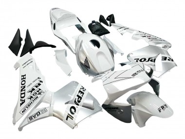 Meilleurs Carénages Moto Honda CBR600RR 2003-2004 - Blanc Argent Noir Repsol