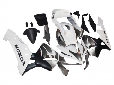 Meilleurs Carénages Moto Honda CBR600RR 2003-2004 - Blanc Noir Mat Courses