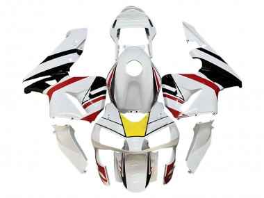 Meilleurs Carénages Moto Honda CBR600RR 2003-2004 - Blanc Rouge Jaune Noir