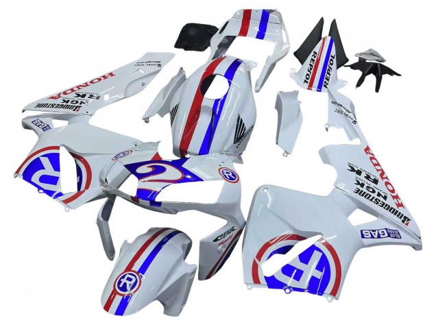Carénages Moto Honda CBR600RR 2003-2004 - Blanc Rouge Bleu