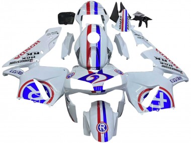 Meilleurs Carénages Moto Honda CBR600RR 2003-2004 - Blanc Rouge Bleu