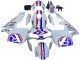 Carénages Moto Honda CBR600RR 2003-2004 - Blanc Rouge Bleu