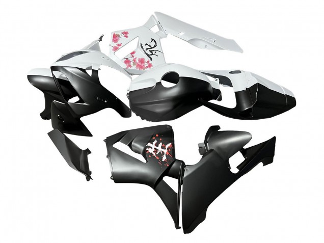 Carénages Moto Honda CBR600RR 2005-2006 - Noir Blanc Fleur de cerisier