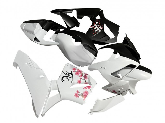 Carénages Moto Honda CBR600RR 2005-2006 - Noir Blanc Fleur de cerisier