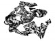 Carénages Moto Honda CBR600RR 2005-2006 - Noir Blanc Gris Camouflage